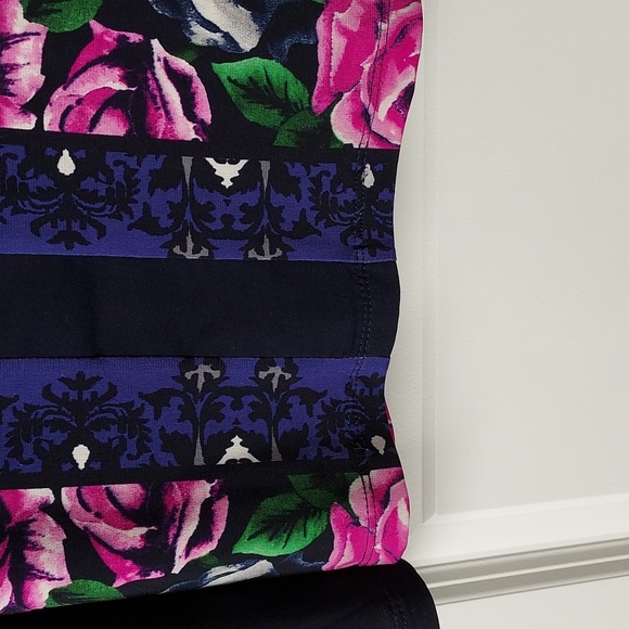 Susan Graver 3/4 sleeve Large multi color with flower print top/blouse - Picture 8 of 12